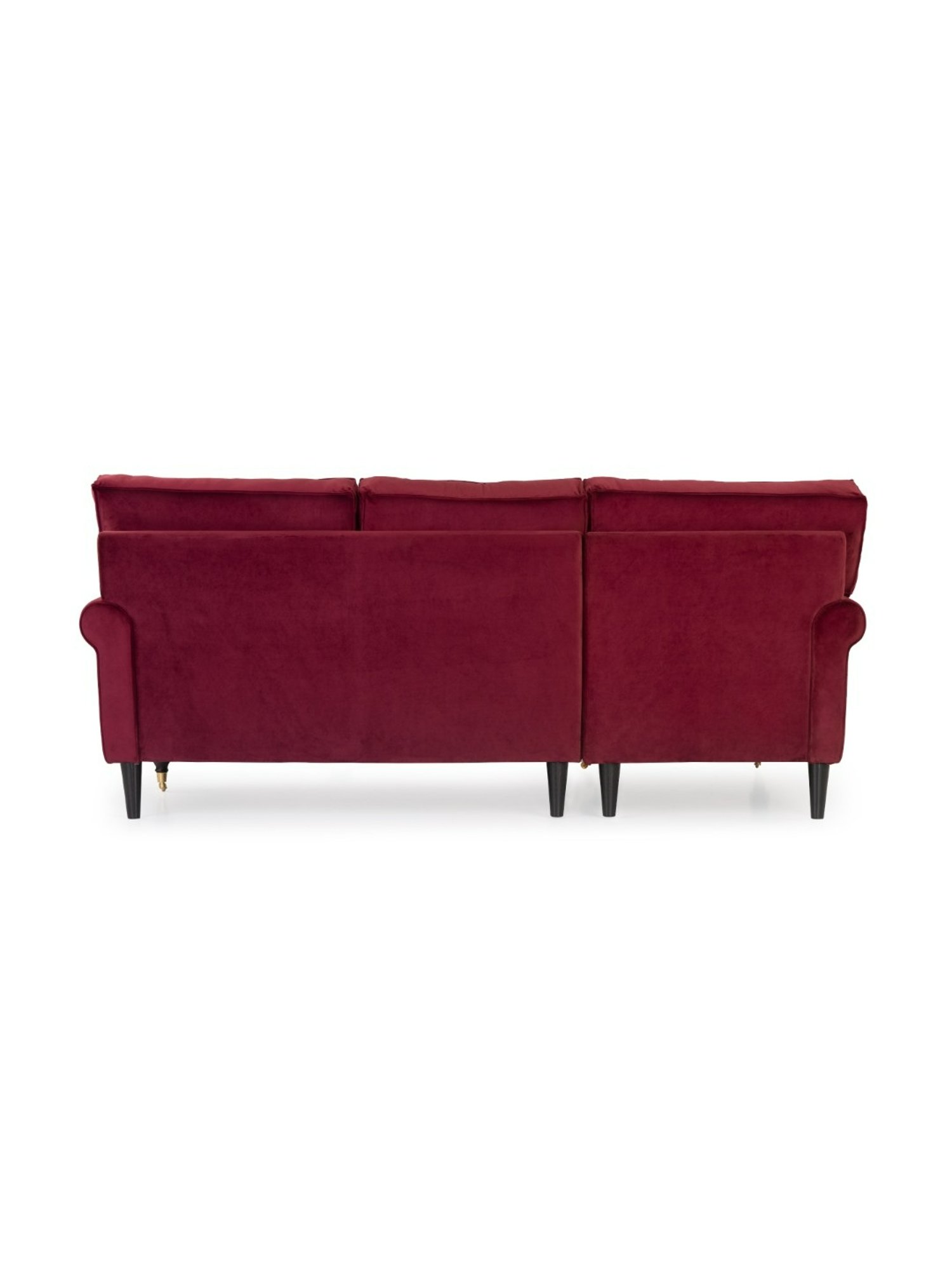 Durian Ruse X Odyssey Edit Modern Ruby Red Fabric L Shaped Sofa