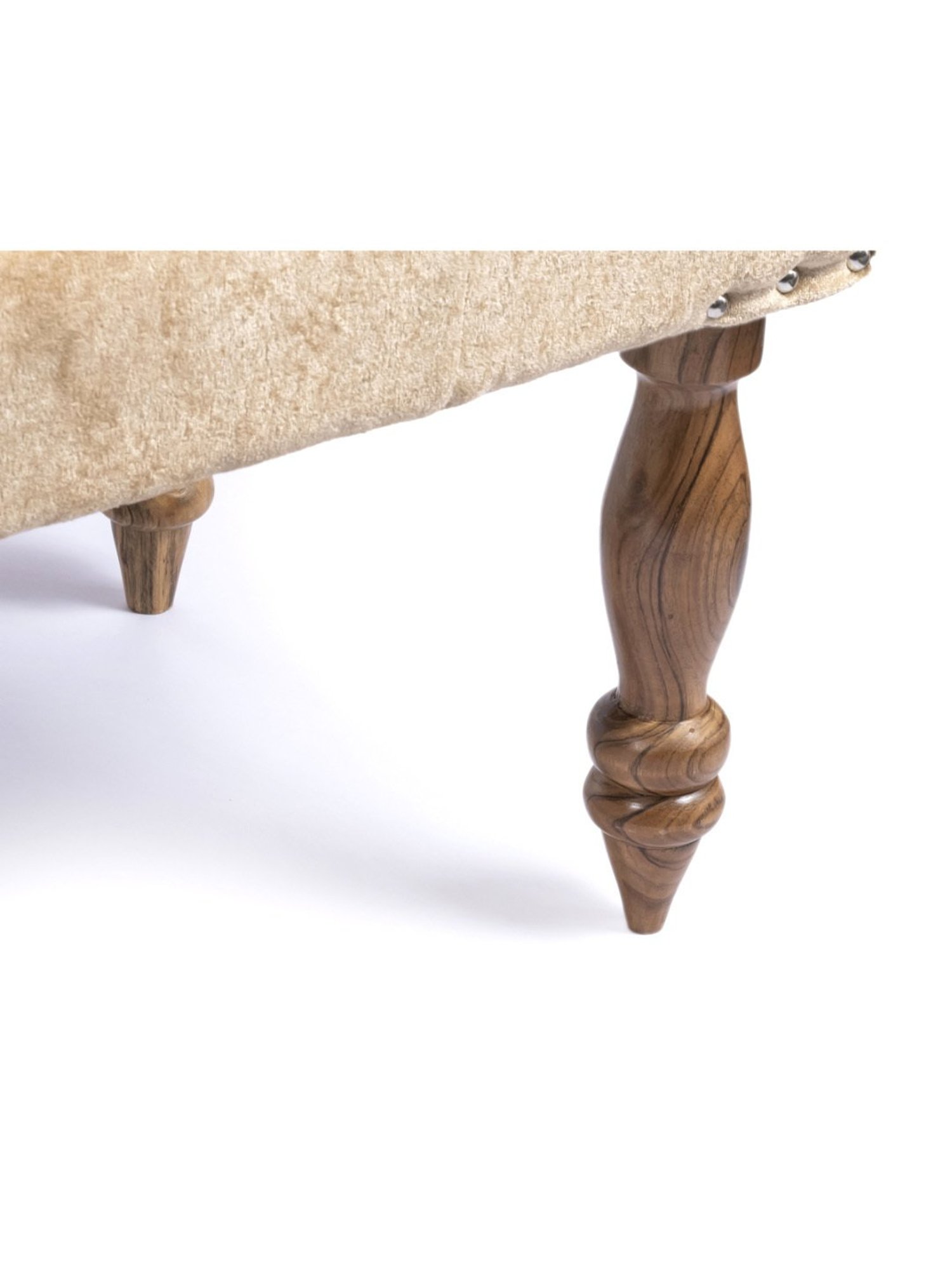 Picardy Vanity Stool Fabric/Antique Pearl - Acme Furniture