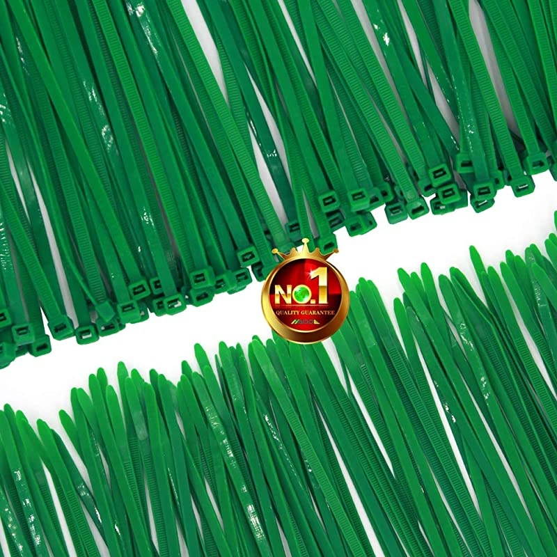 Strong 10 Inch 120 Strips Dark Green Cable Zip Ties Upgrade Heavy Duty 50 LBS Fastening Artificial Greenery Plant Electric Cord Management Wire Zip Ties Garden Plant Ties UV Resistant Outdo