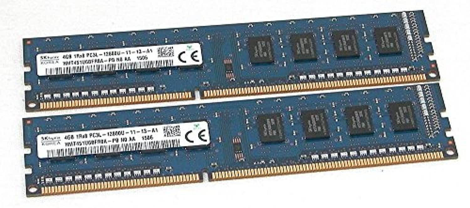 2 x 4GB (8GB TOTAL) SK Hynix HMT451U6BFR8A-PB PC3L-12800U 1Rx8 Desktop Memory