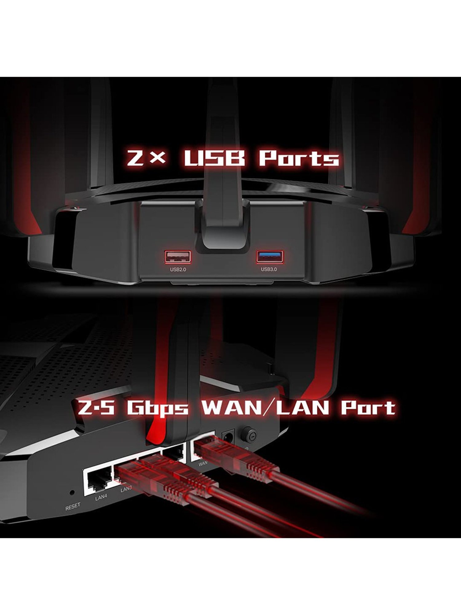 TP-LINK Archer AX90 AX6600 480Mbps Tri Band Wi-Fi Router (Black)