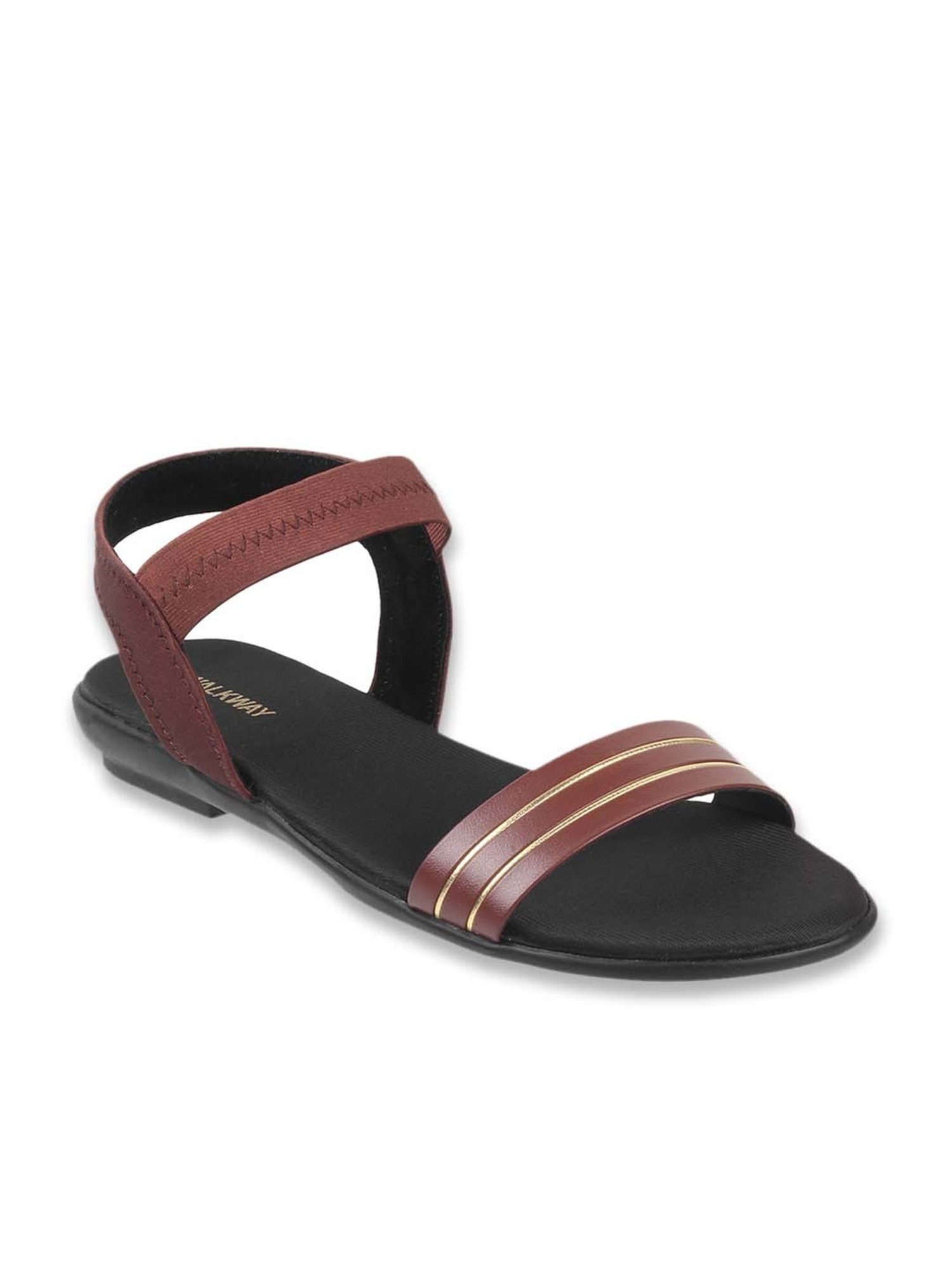 Walkway Women's Brown Ankle Strap Sandals