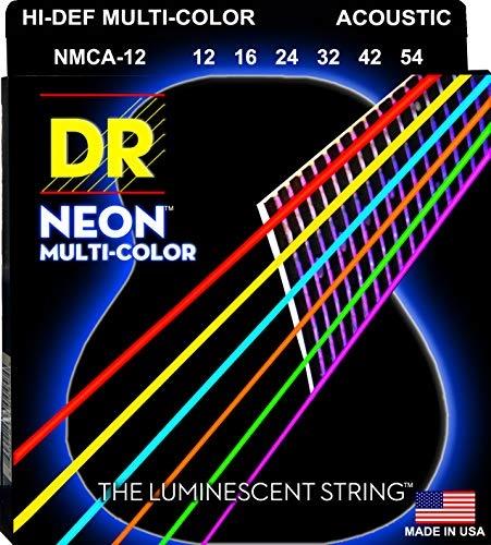NEON Hi-Def Multi-Color Acoustic Guitar String Set (12-54)