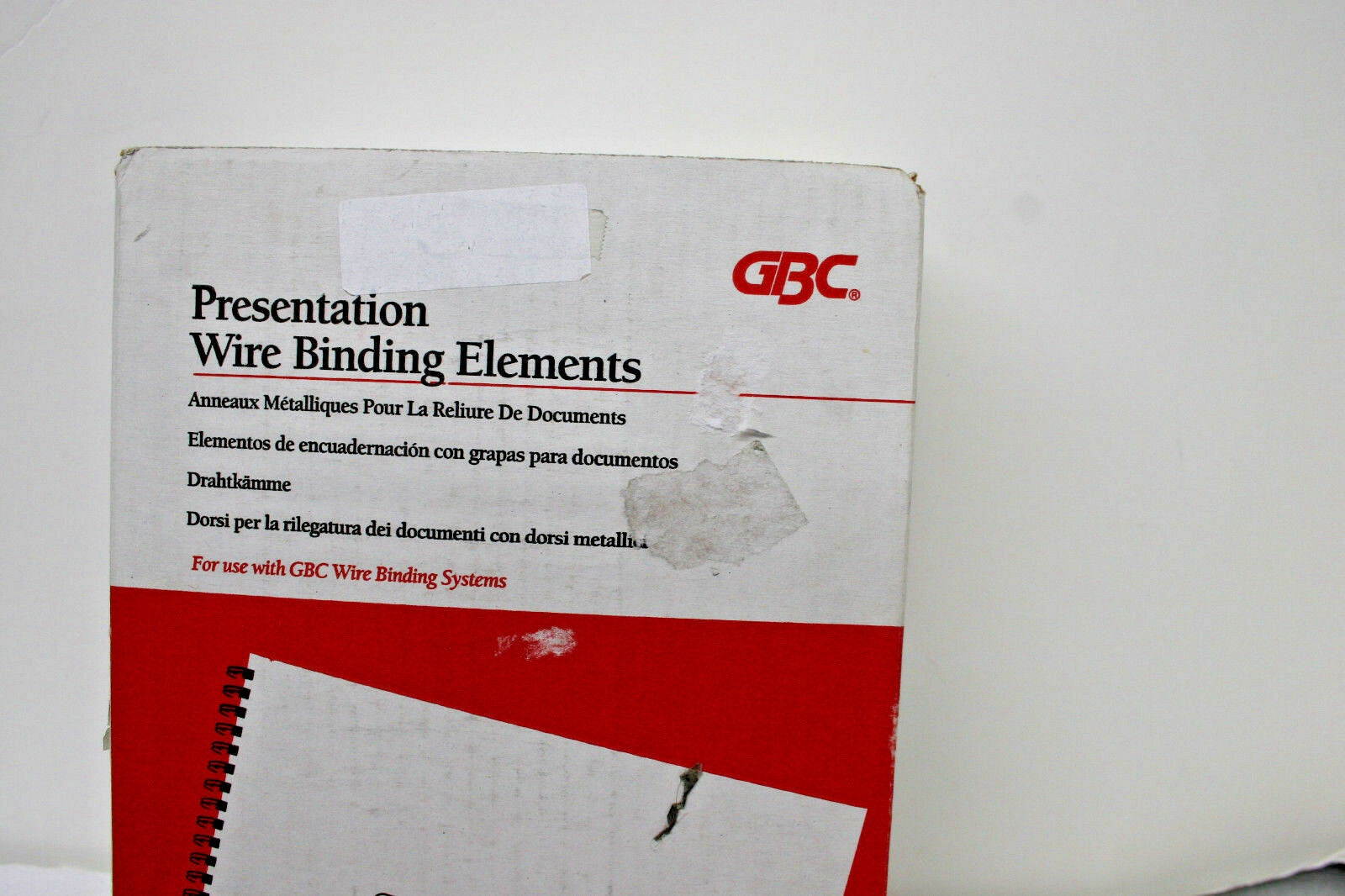 GBC 9775019 Wire Binding Elements Twin Loop 3/8" x 32 3:1 White NEW