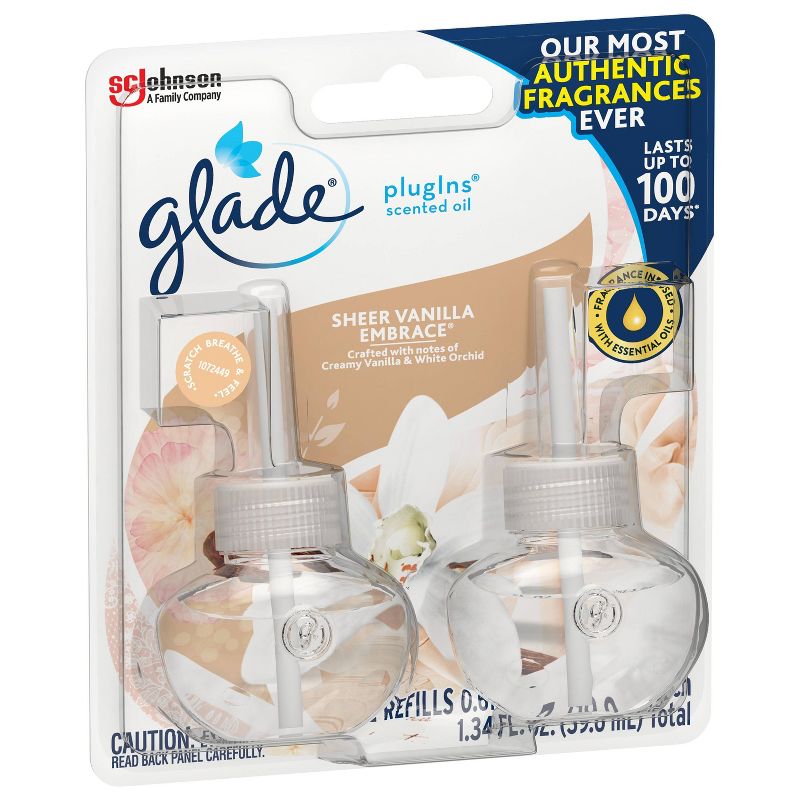 Glade  Sheer Vanilla Embrace PlugIns Refill - 2ct