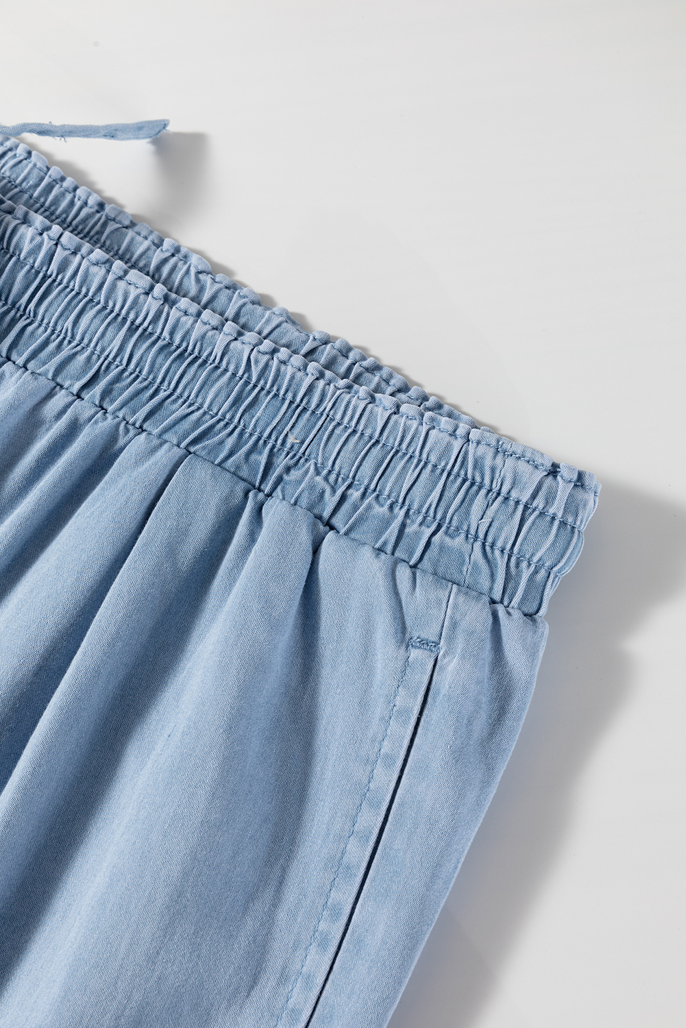 Dark Blue Plus Size Stitching Washed Flare Jeans