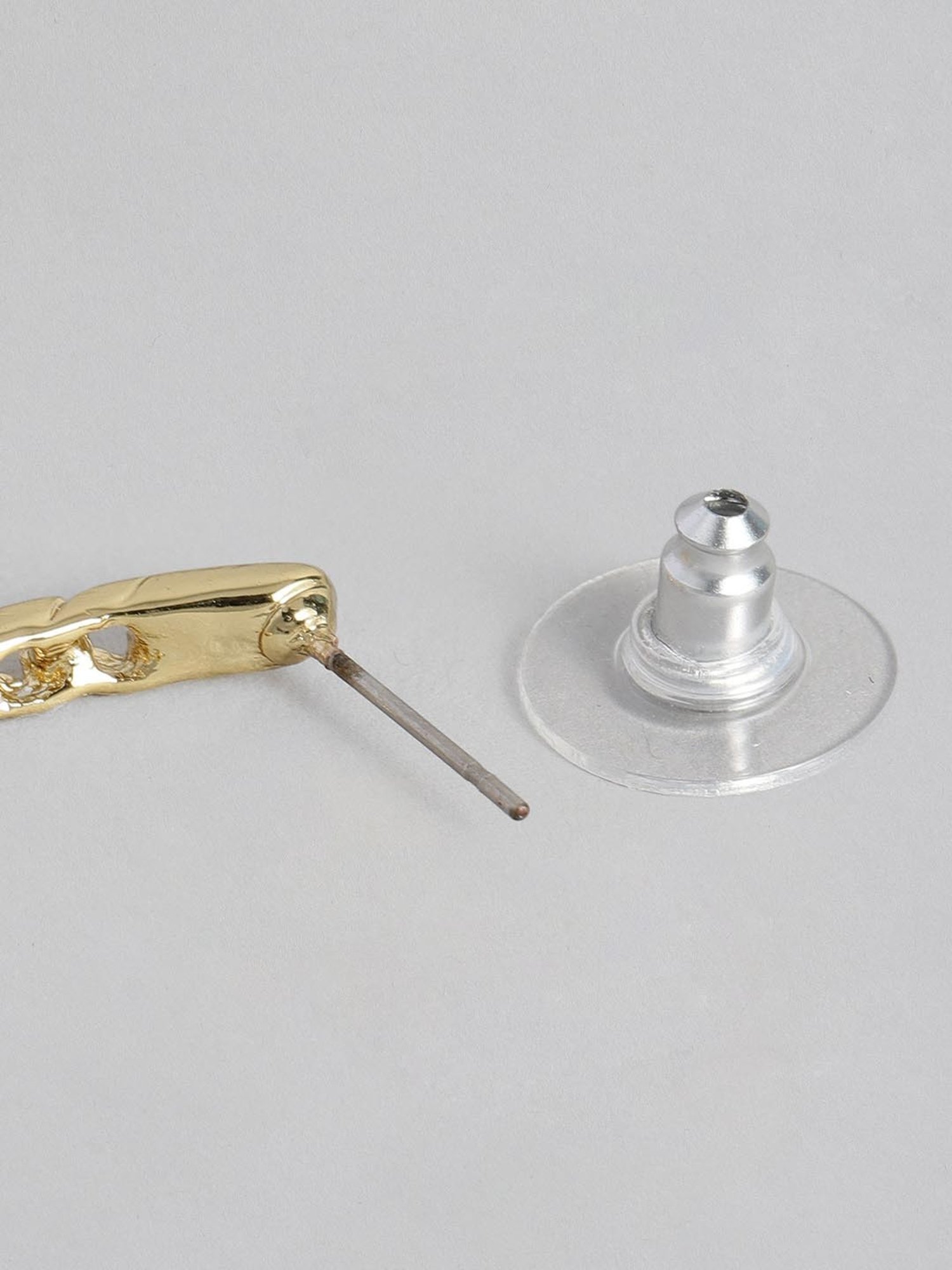 Estele Gold-Plated Half Hoop Earrings for Women/Girls