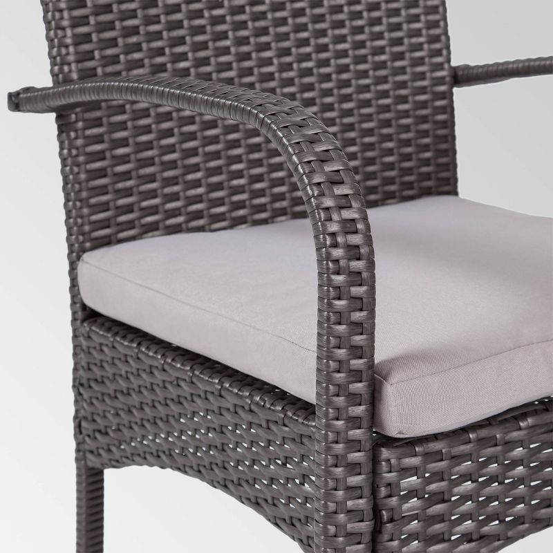 Circi 5pc Outdoor Dining Set - Black and Charcoal - CosmoLiving by Cosmoplitan