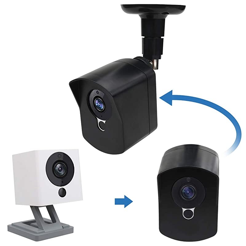 Cam Wall Mount BracketFull Protective Weather Proof 360 Degree Adjustable Outdoor Indoor Mount and Cover Case for Cam 1080p HD Camera Black 1 Pack