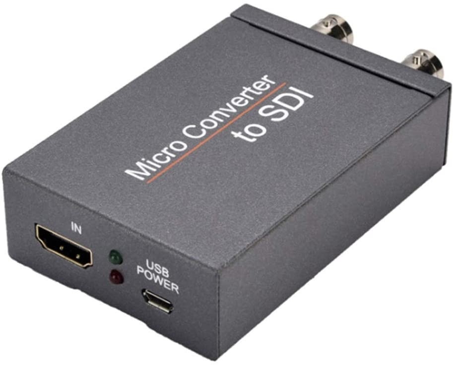 Kingjinglo HD-MI to SDI DC 5V 1080P HDMI-Compatible to 2CH SDI Converter with Audio 3G-SDI/HD-SDI Broadcast Adapter