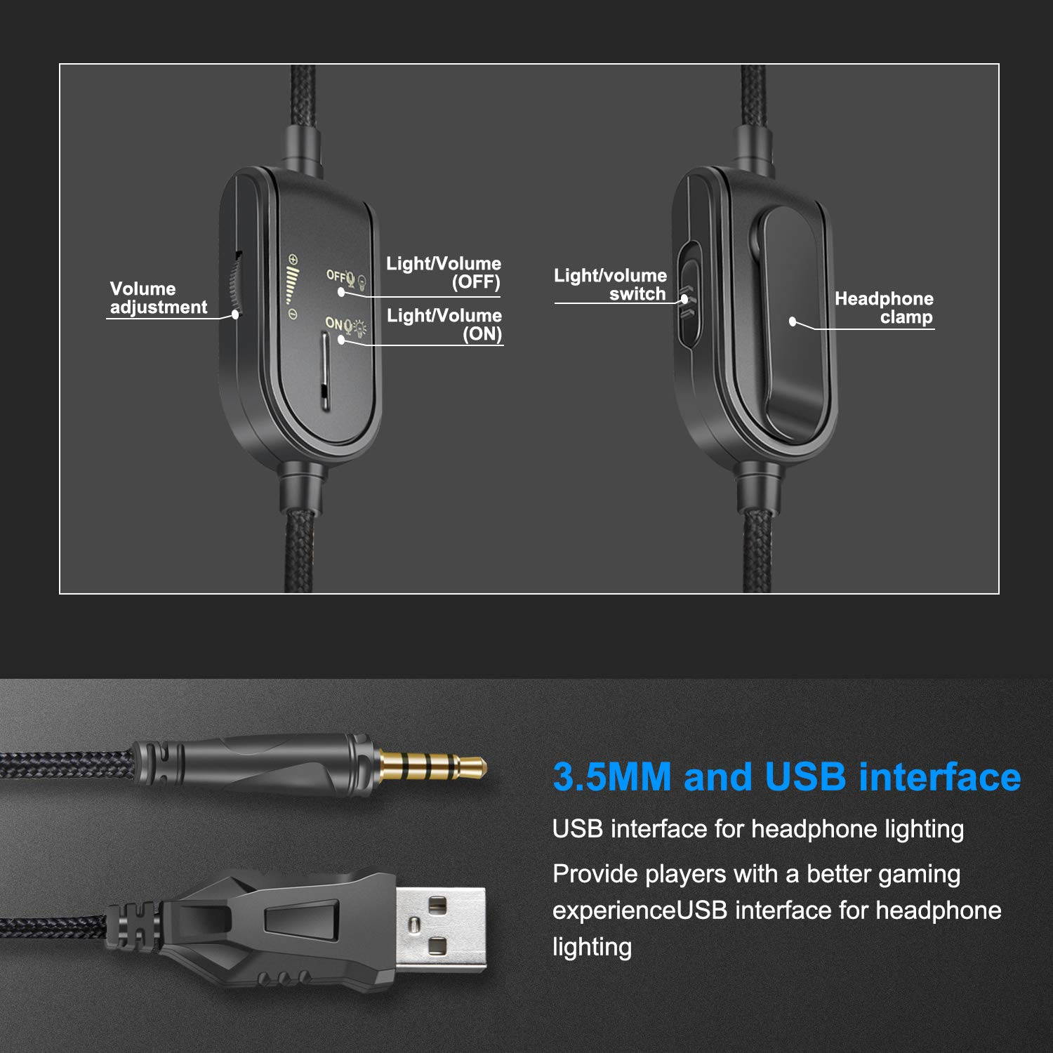 ONIKUMA Gaming Headset - Stereo K8 Gaming Headset for PS4 Xbox One, Noise Cancelling Mic Over Ears Gaming Headphones with Mic for Nintendo Switch Playstation 4 Laptop Smartphones and PC-Red LED Light