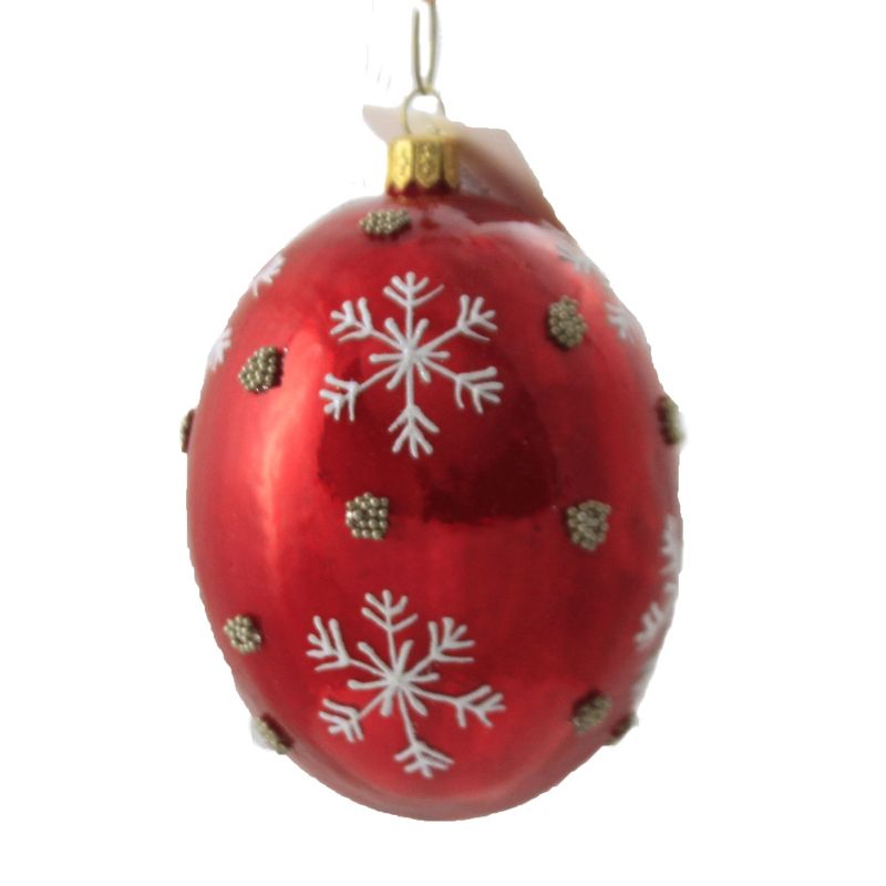 Vaillancourt 4.0" Snowman With Shovel Christmas Ornament Snowflakes  -  Tree Ornaments