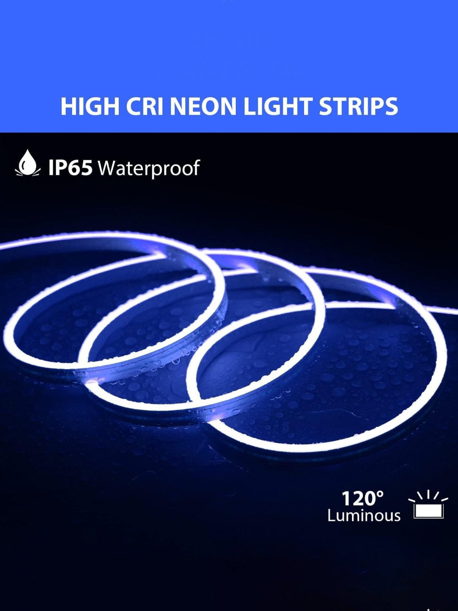 Xergy LED Neon Strip Lights 5Mtr, IP67 Waterproof Neon Rope Light for Home Decoration (Blue)