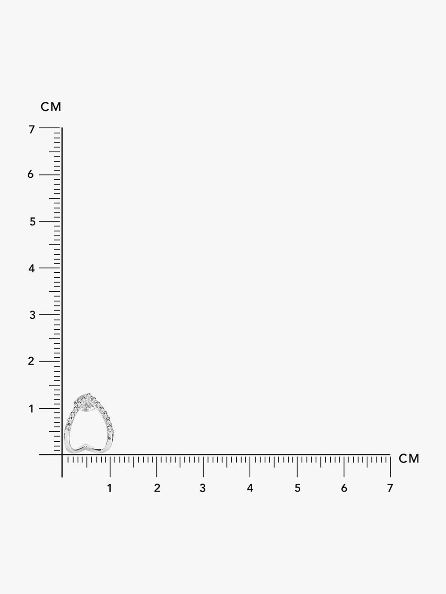 March by FableStreet Sterling Silver White Zircon Stud Earrings for Women