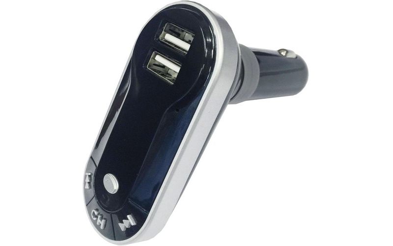 Naxa Universal FM Transmitter Car Adapter & MP3 Player with Bluetooth - 206 x FM Presets - Headphone - Portable