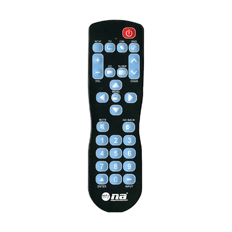 AudioPipe RCN-C931BL NA Video & Audio 1-Wipe Universal TV Remote Control, Black (2 Pack)