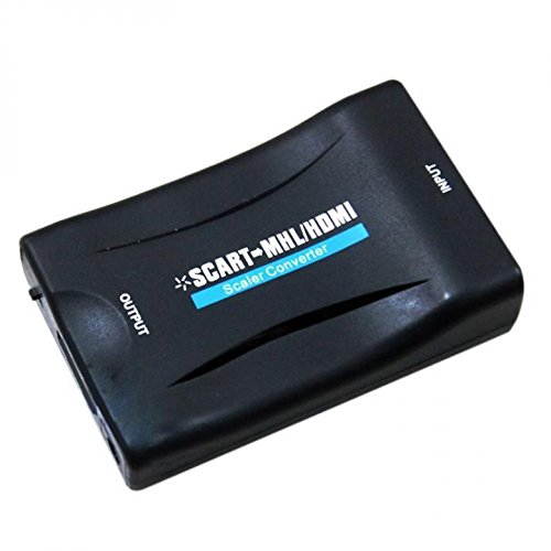 1080P SCART to MHL HDMI Video Audio Upscale Converter Adapter HD TV DVD Sky Box