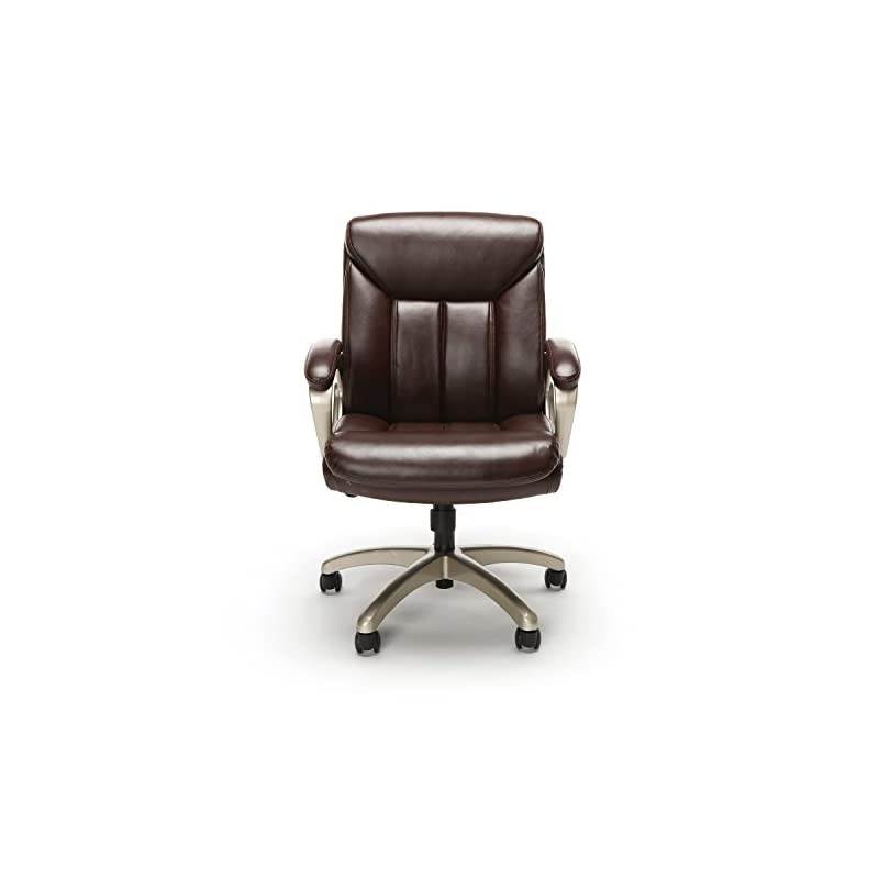 ESS Collection Executive Office Chair, in Brown with Champagne Frame (ESS-3020-BRN)