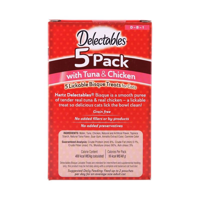 Hartz Delectables Bisque Tuna & Chicken Cat Treats Variety Pack - 5ct