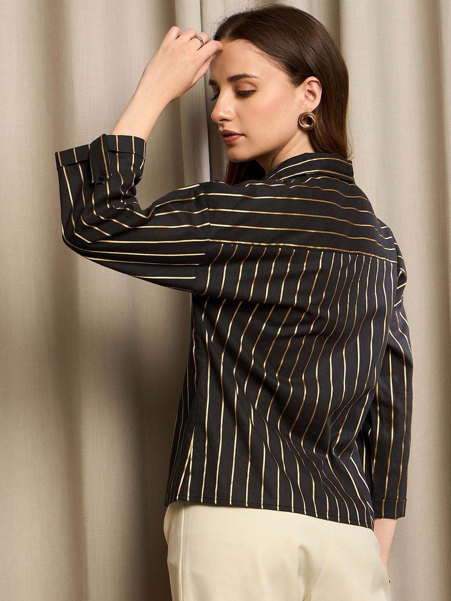 Rare Black Striped Shirt