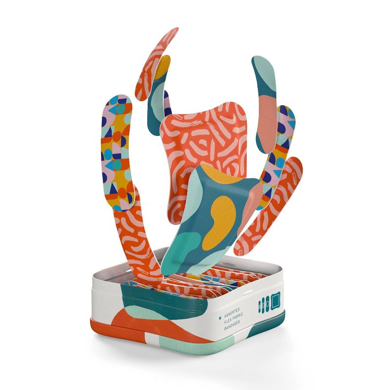 Welly Flex Fabric Bandages Block Geo - 48ct