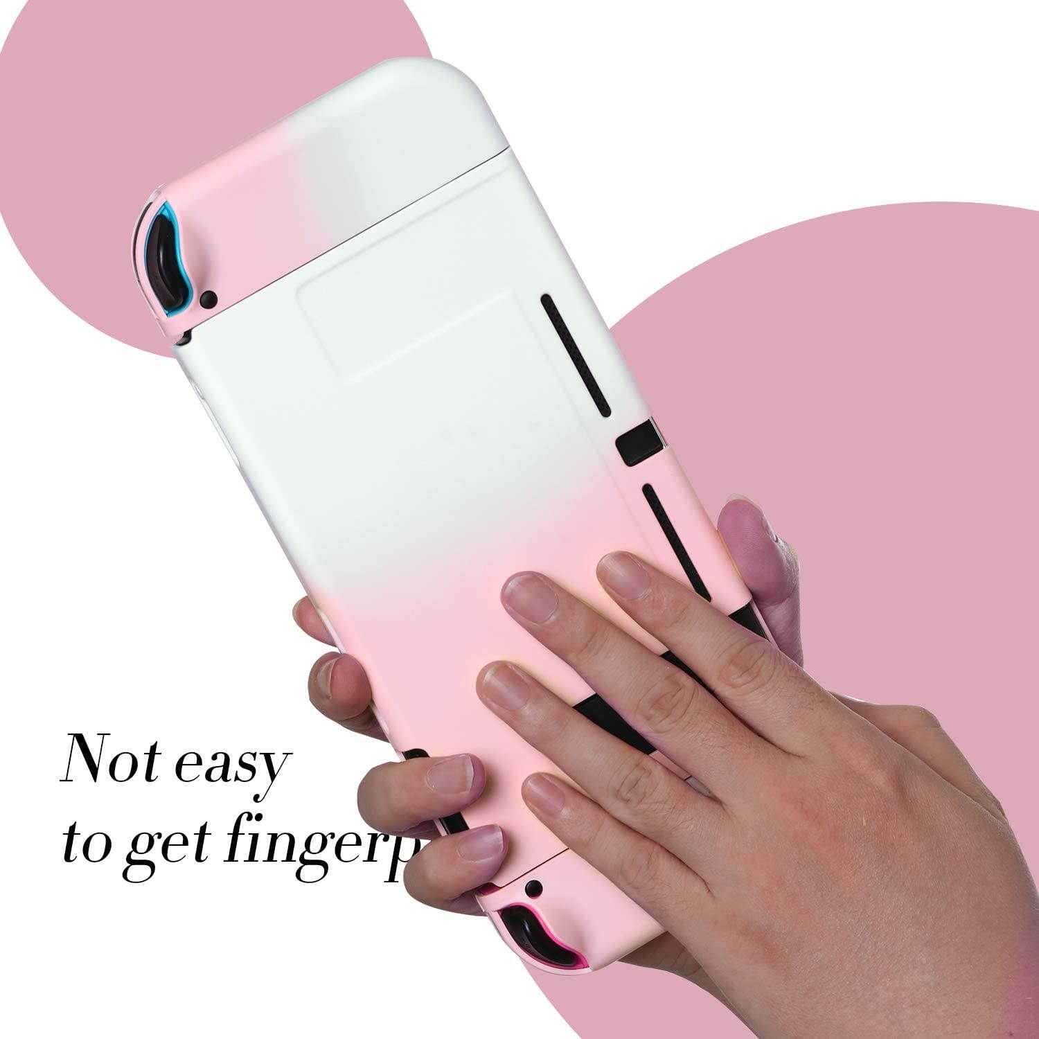 Dockable Case for Nintendo Switch, Hard Case for Nintendo Switch - Pink White