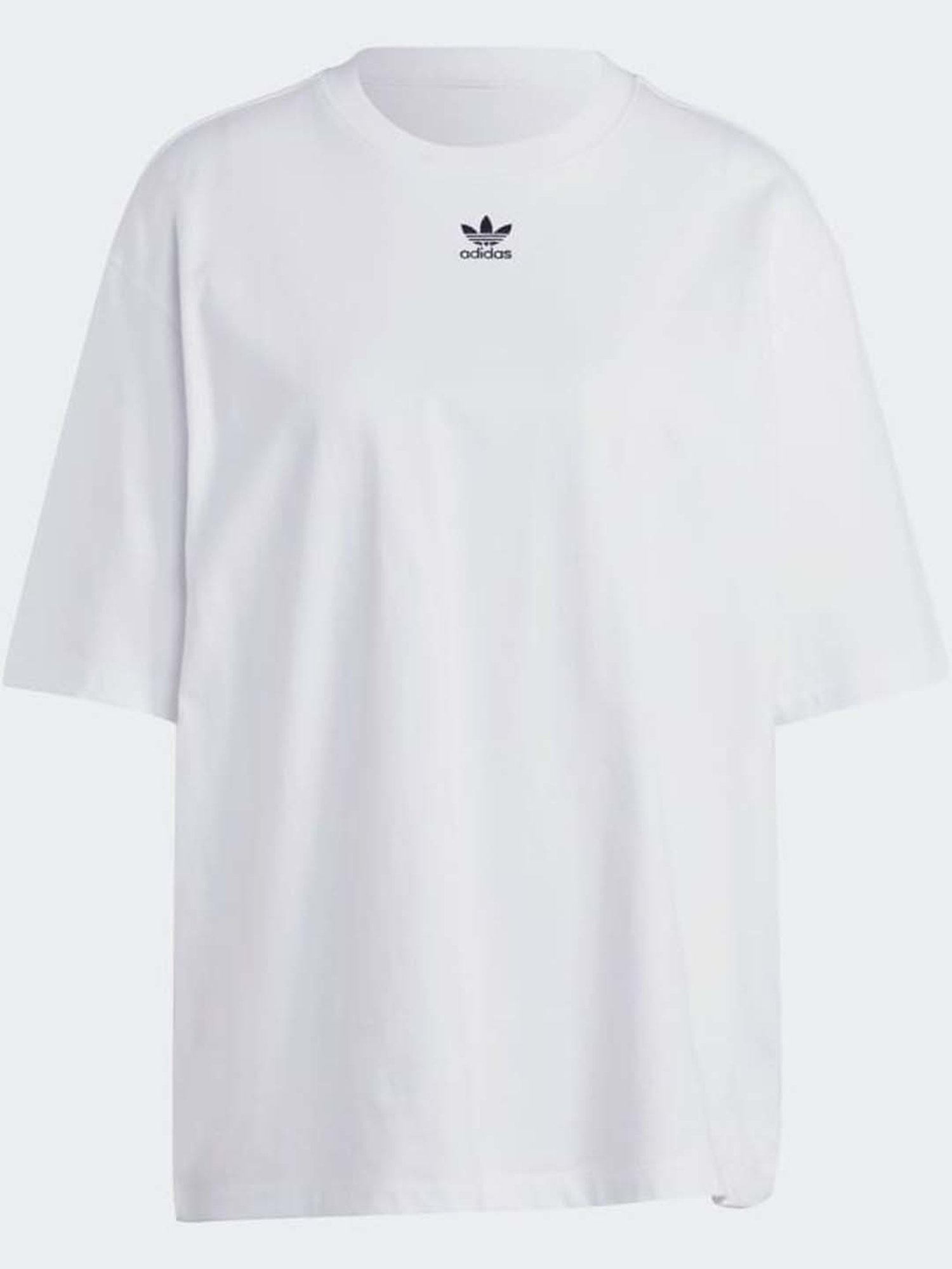 Adidas Originals White Cotton Plain Sports T-Shirt
