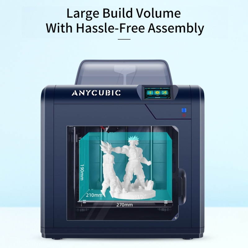 ANYCUBIC 3D Printer, 4Max Pro 2.0 Upgraded Metal FDM 3D Printer, Fully Enclosed, TFT Touchscreen, Ultra-Silent, Works with ABS/TPU/PLA/Hips Filament, 10.63''(L) x 8.27''(W) x 7.48''(H) Printing Size