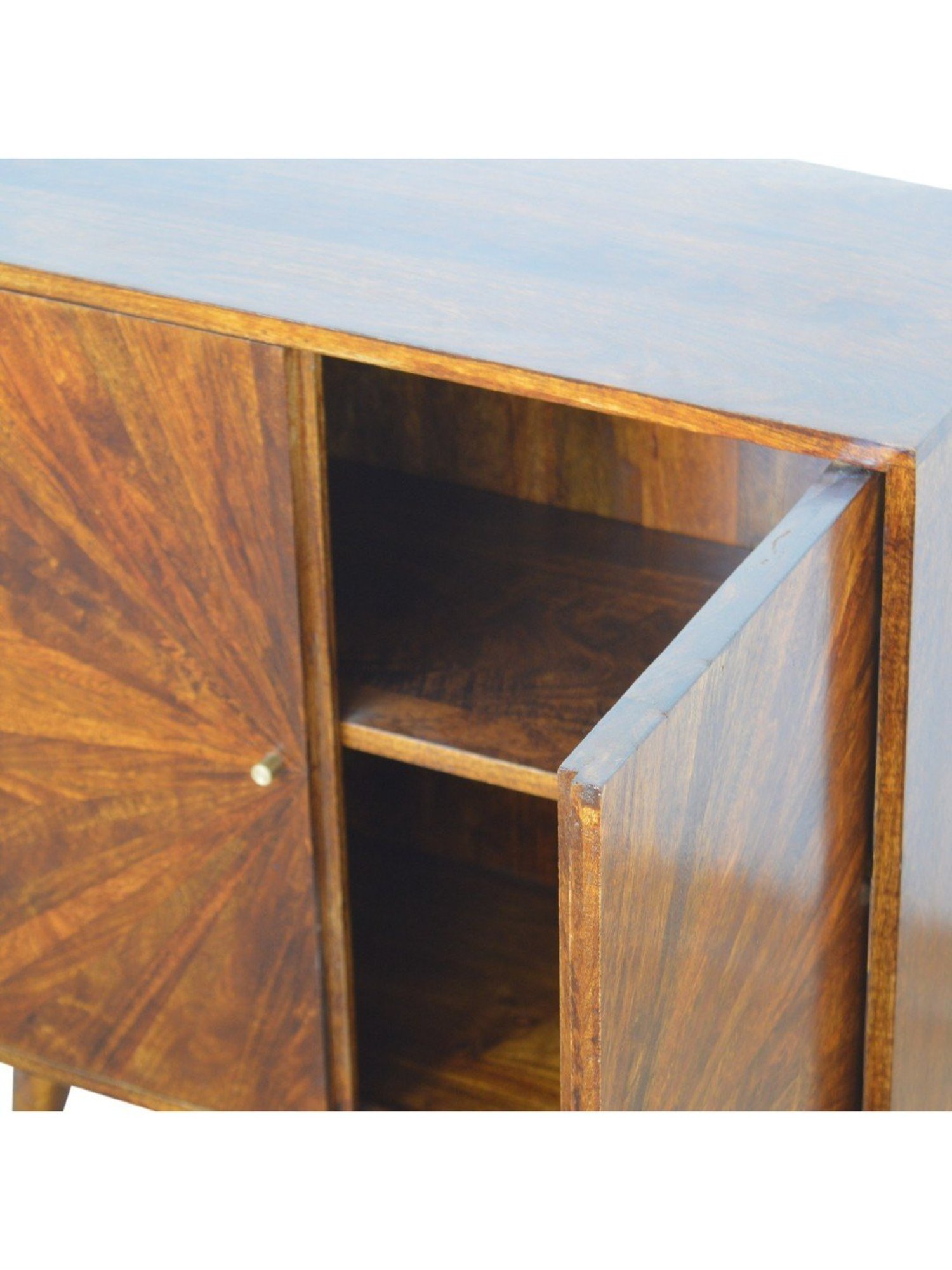 Artisan Furniture Brown Wood Chestnut Sunrise Brown Wood Cabinet