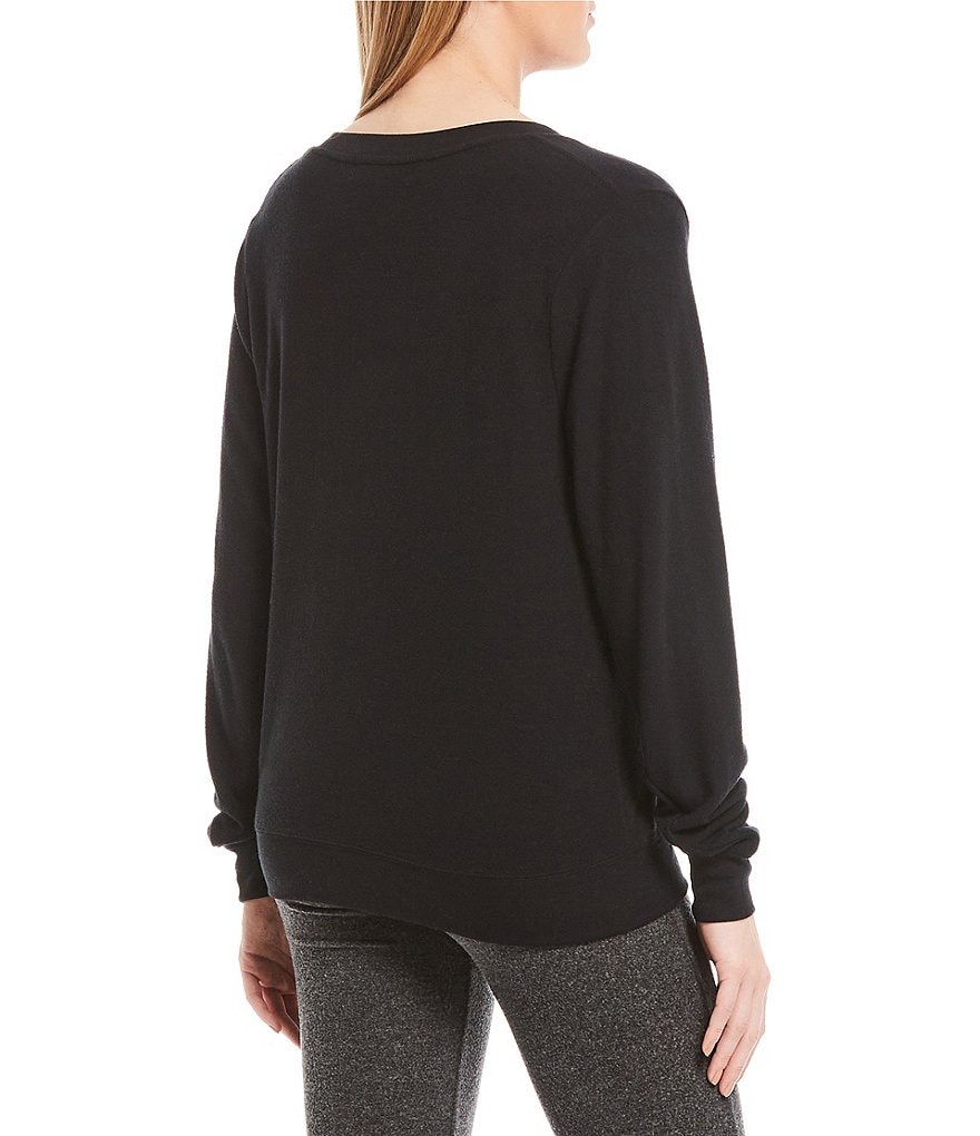 WILDFOX Deep V-Neck Baggy Beach French Terry Pullover