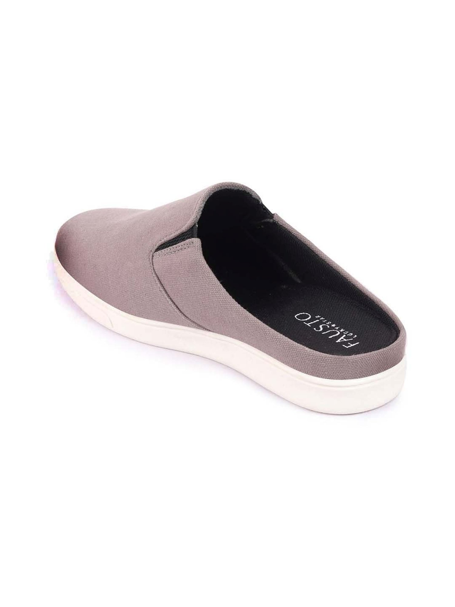 Fausto Men's Grey Mule Shoes