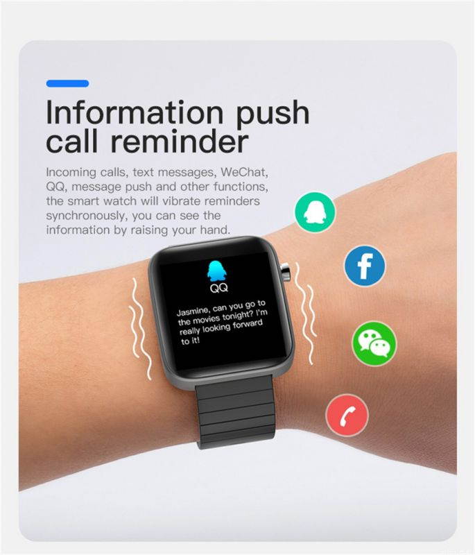 Smart Watch with Body Temperature Measure Sports Fitness Watch Heart Rate Blood Pressure Oxygen Monitor Smartwatch