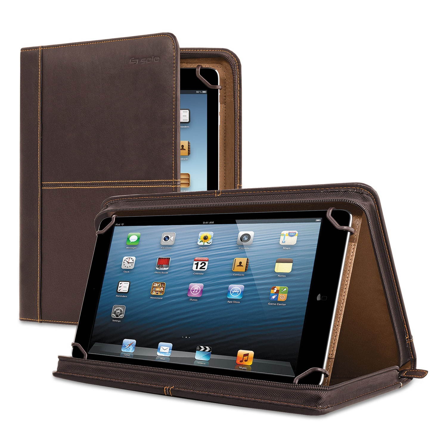 SOLO Universal Fit Vintage Leather Tablet/eReader Padfolio