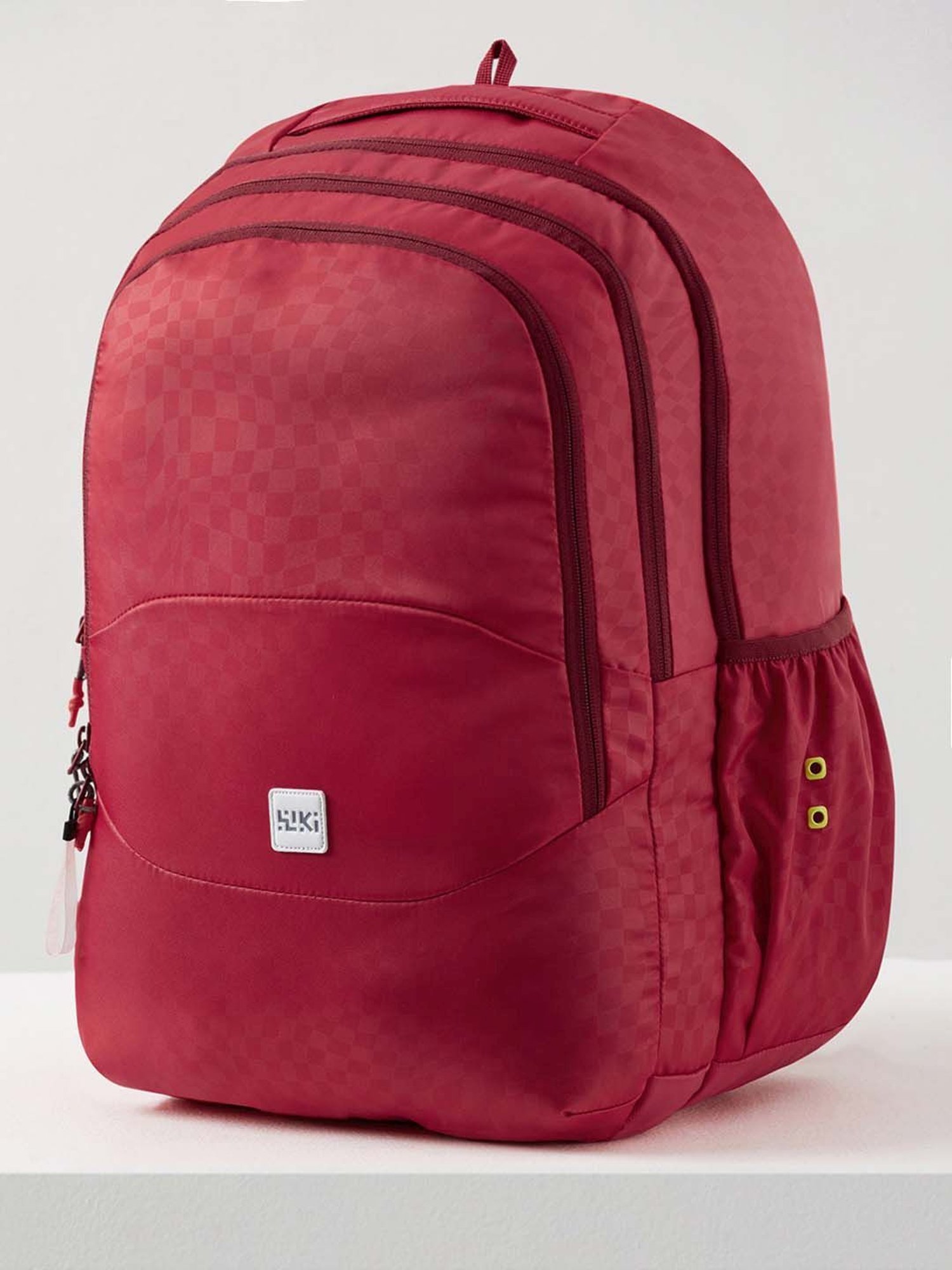 Wiki Back to School 5 Red Polyester Printed Backpack - 40 Ltrs