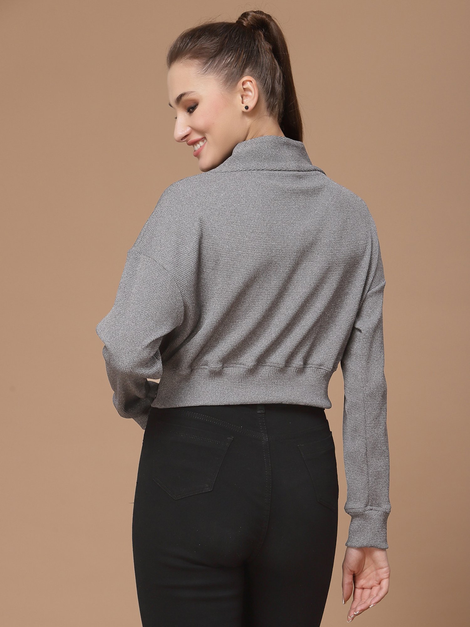 KASSUALLY Grey Relaxed Fit Top