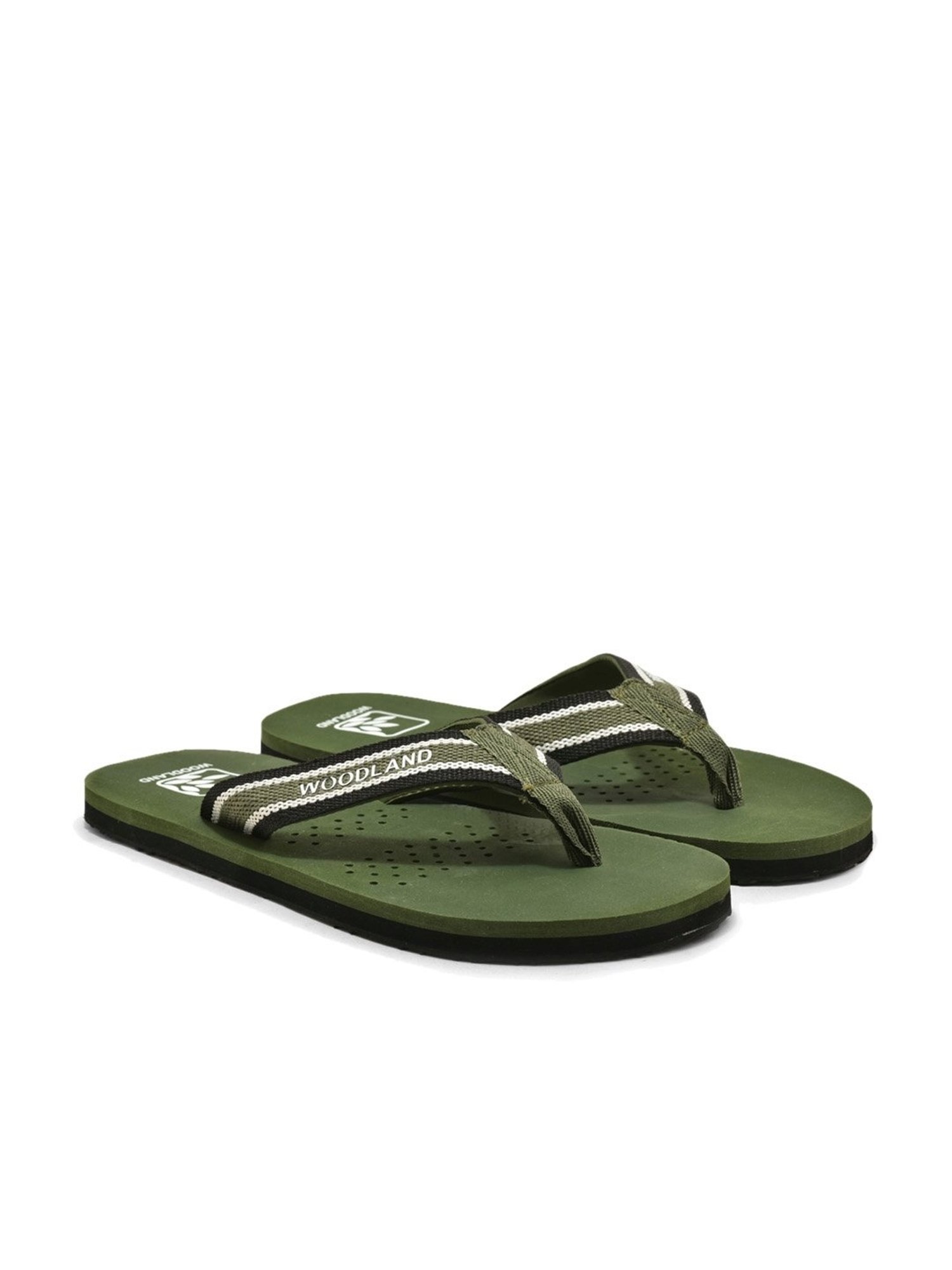 Woodland Men's Olive Flip Flops