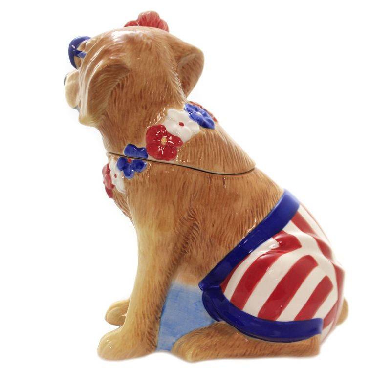 Tabletop 9.25" Hot Dogs 3D Treat Cookie Jar Beach Sand Hawaiian  Sunglasses Certified International  -  Food Storage Containers