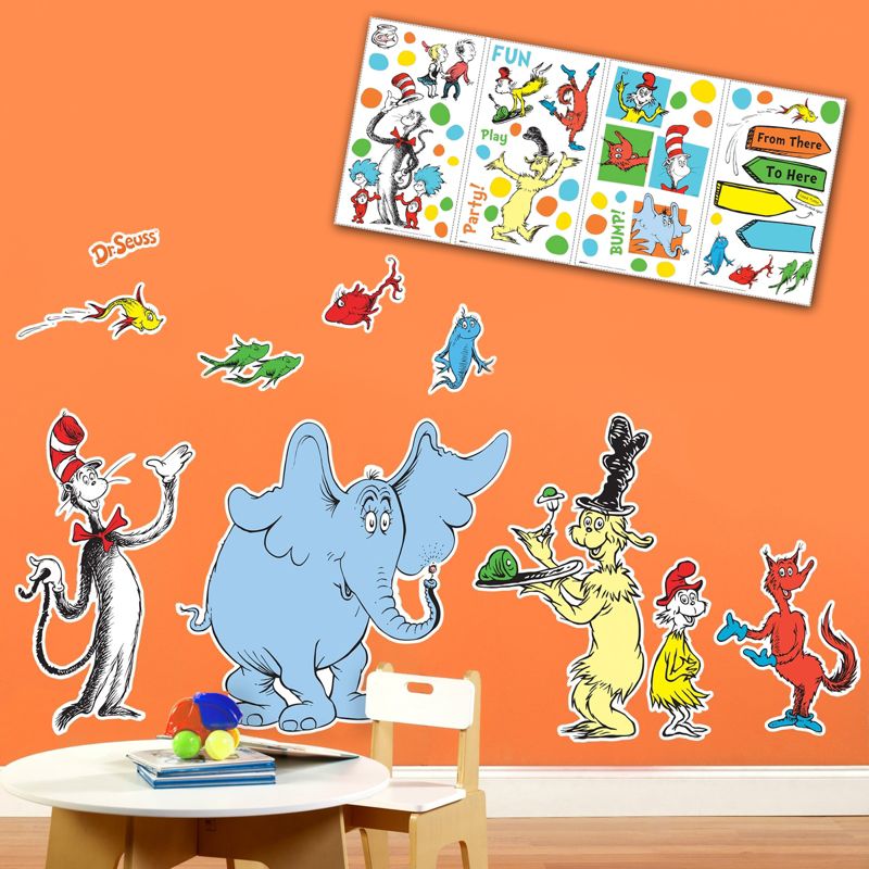 Birthday Express Dr. Seuss Favorites Wall Decal Kit