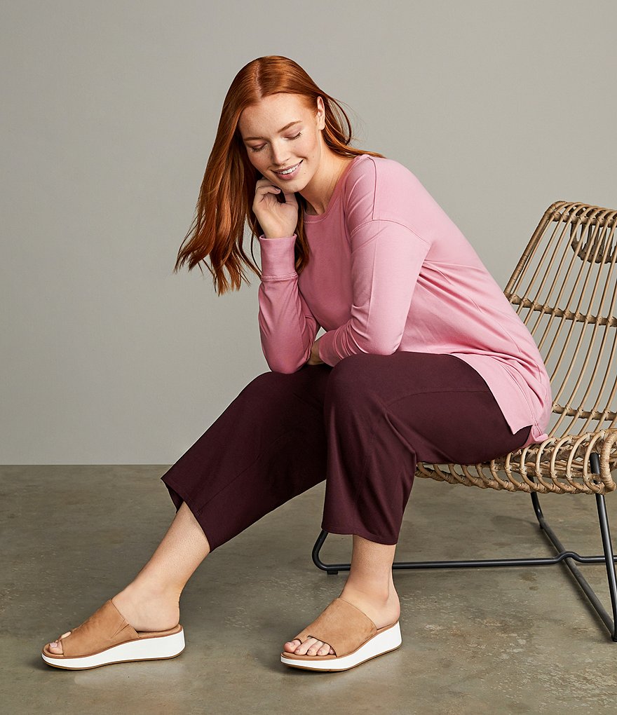 Calessa Floral Embroidered Round Neck Short Sleeve Tunic