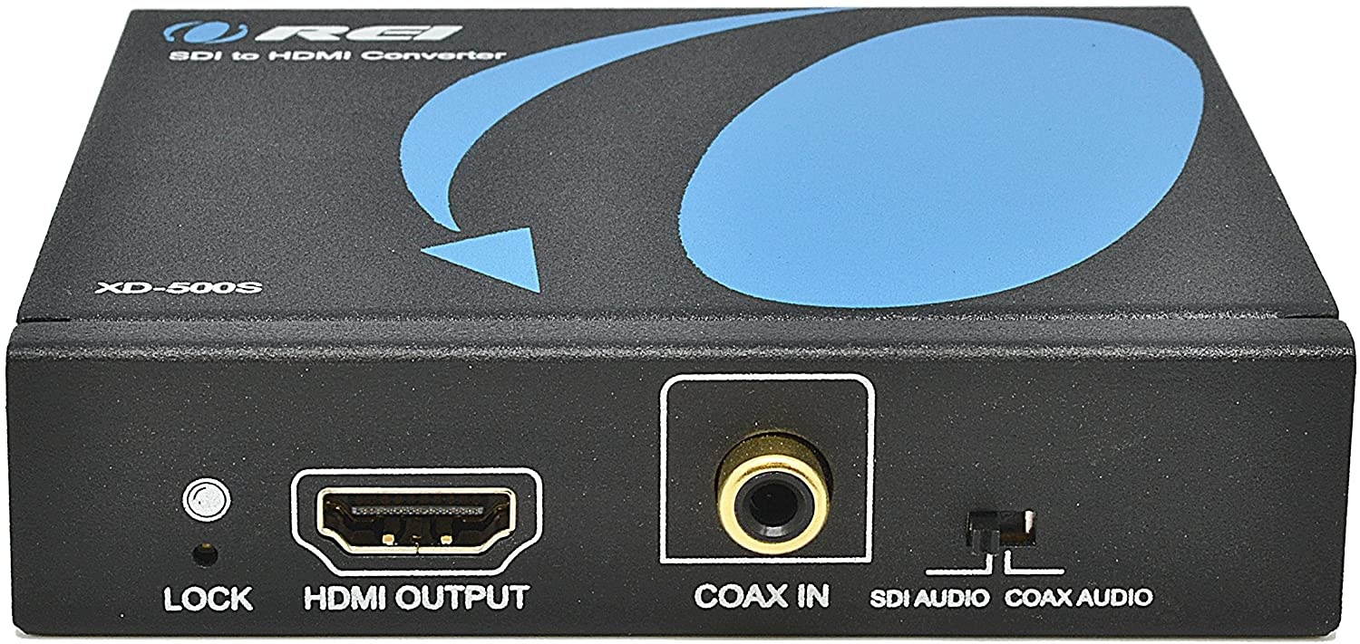 Premium SDI to HDMI Video Converter supports SDI, HD-SDI, SD-SDI, 3G-SDI with Coaxial audio input & SDI Loop Out (OREI XD-500S)