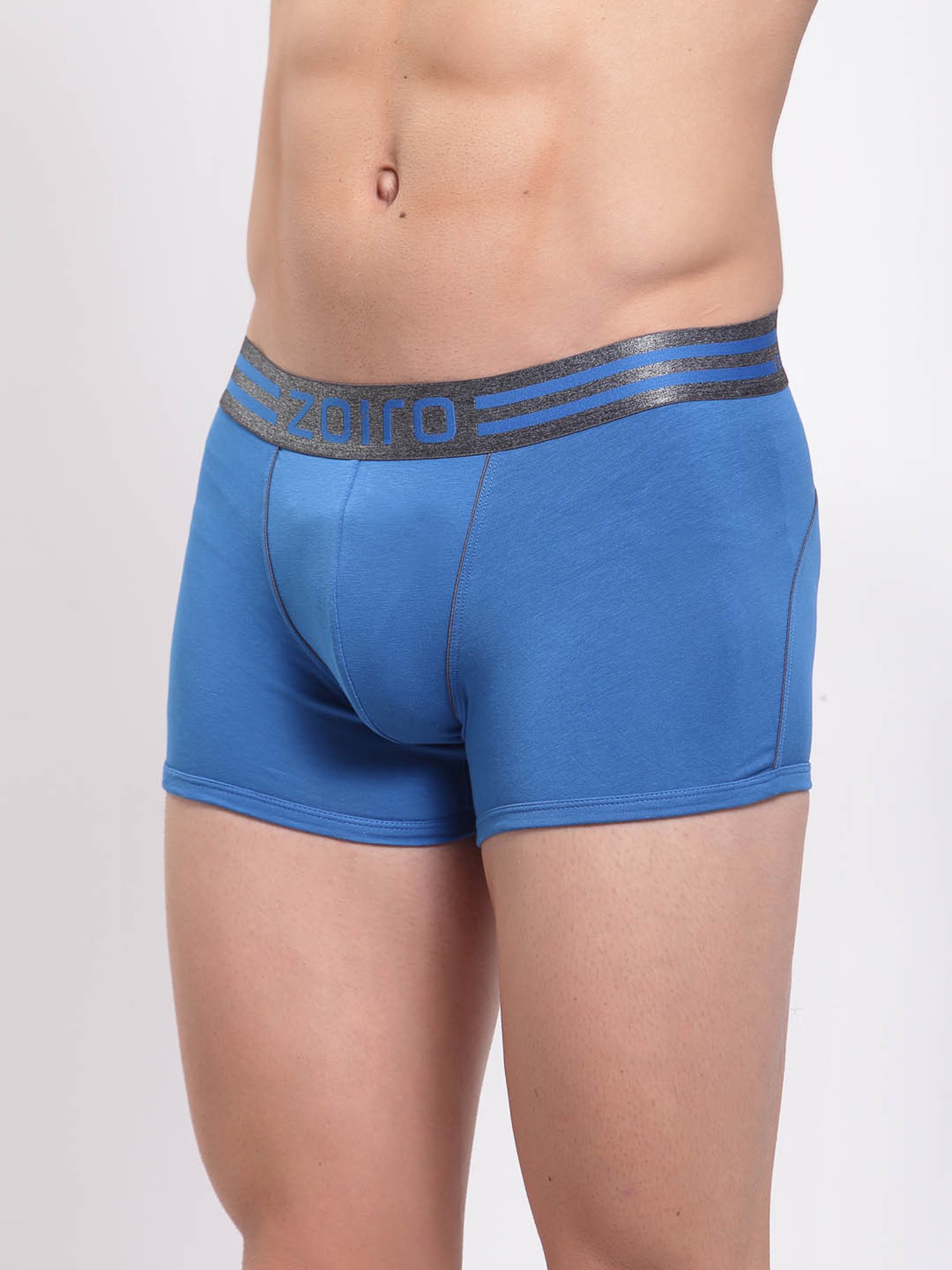 Zoiro Sky Diver & Navy Regular Fit Trunks - Pack Of 2