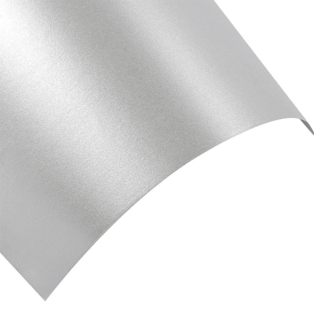 Silver Metallic Paper - 96-Pack Shimmer Papers, Scrapbook Paper, Decorative Paper, Double Sided, Laser Printer Compatible, Perfect for Weddings, Baby Showers, Birthdays, Craft Use, 8.5 x 11 Inches