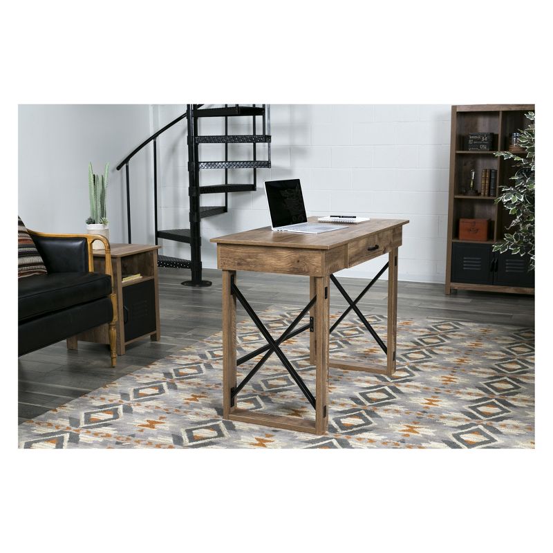 Martin Standing Desk With Drawer Oak - OneSpace