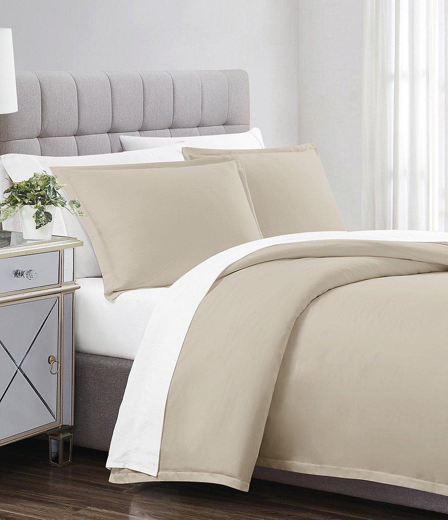 Charisma 310 Thread Count Cotton Classic Solid Duvet Cover Mini Set