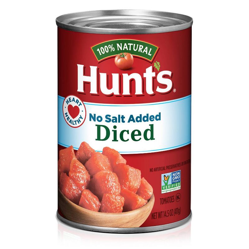Hunt's 100% Natural No Salt Diced Tomatoes 14.5oz