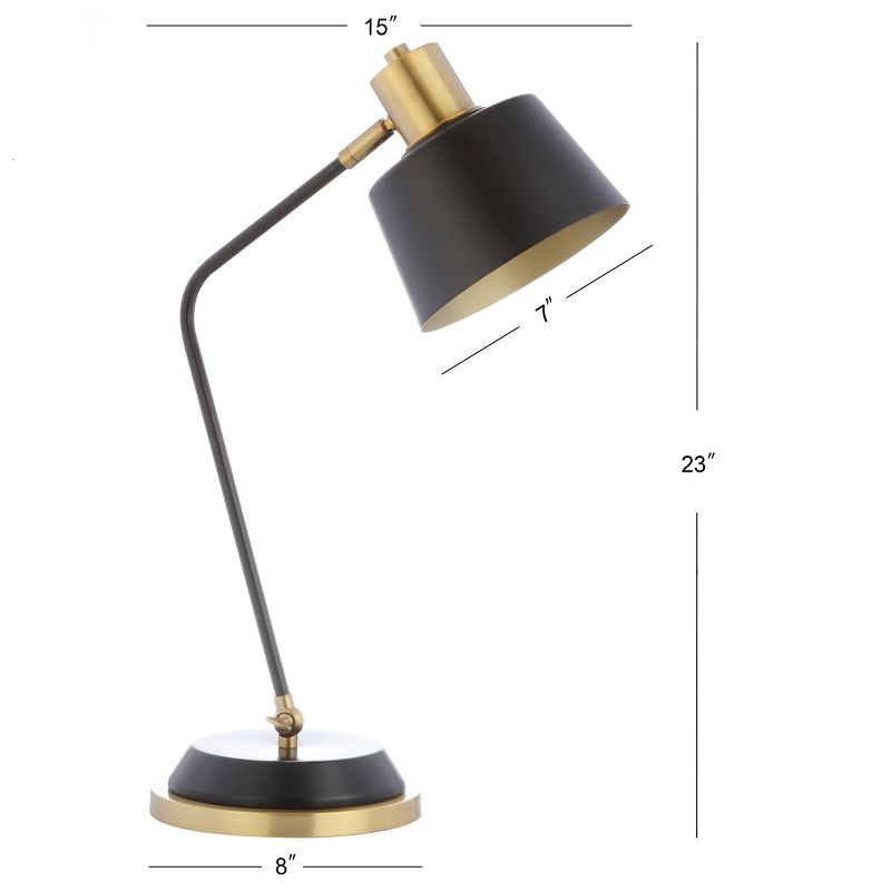 23" Metal Rochelle Task Lamp (Includes LED Light Bulb) Black - JONATHAN Y