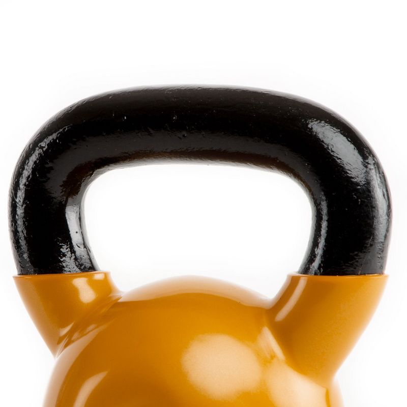 Everlast Vinyl Coated Iron Kettlebell Home Gym Strength Exercise Weight Lifting Training Accessory, 20 Pounds, Orange