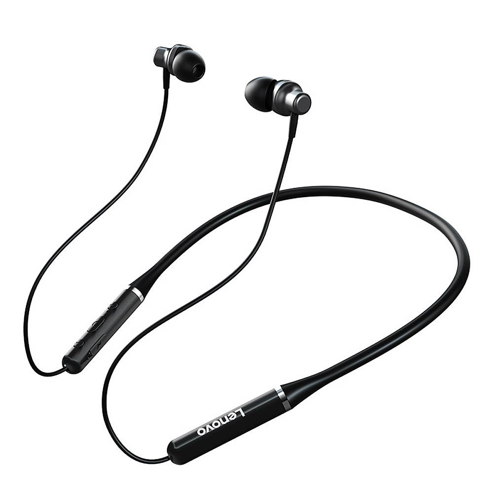 Lenovo HE05 Pro Wireless BT Headphone BT5.0 In-ear Earphone IPX5 Waterproof Sport Earbud with Noise Cancelling Mic Black