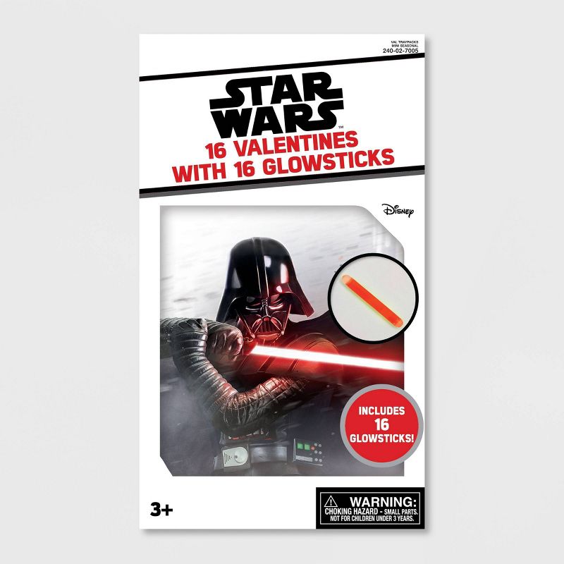 Star Wars 16ct Valentines with Glowsticks