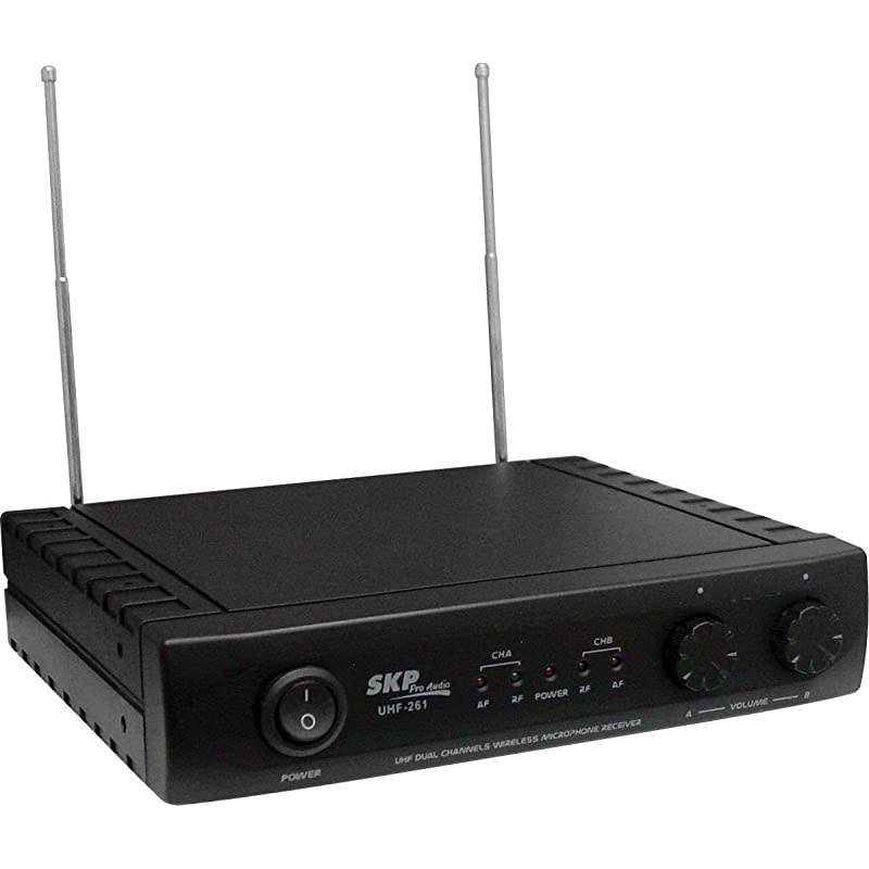 UHF-261 Dual-Channel UHF Wireless - Handheld Microphones System Range 260ft. (80m) open field